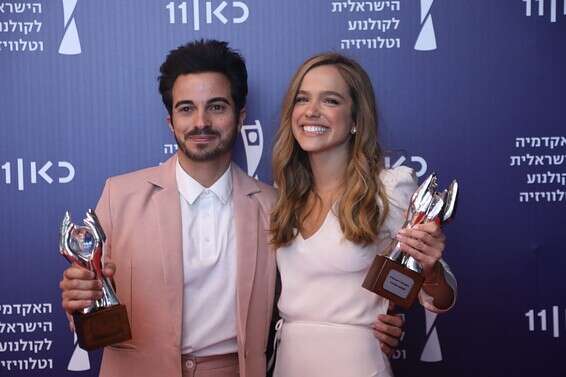 אושר גדול. אגם רודברג ואיתי תורג'מן // צילום: גדעון מרקוביץ'